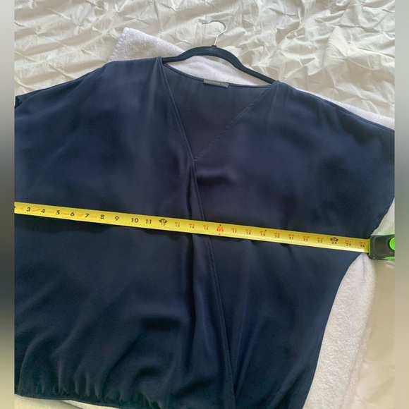 West Kei Ciyonna Faux Wrap Blouse in Navy - Picture 7 of 12